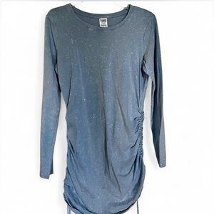 PINK Victoria's Secret Speckled Blue Long Sleeve Dress